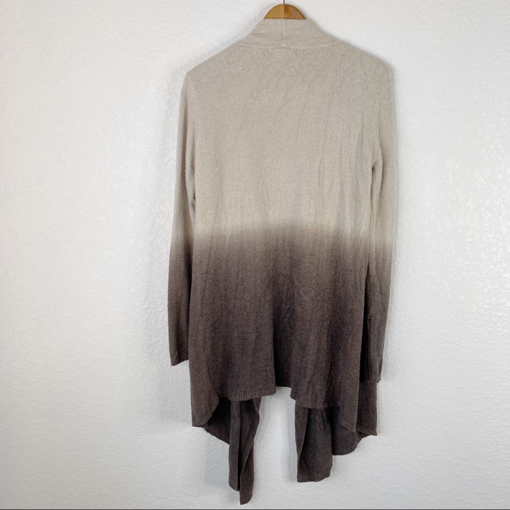 Barefoot Dreams Ombré Cozy Chic Draped Front Calypso Cardigan Sweater - Picture 8 of 8